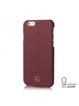 COQUE RIGIDE ROUGE MERCEDES CUIR VERITABLE COLLECTION PURE LINE
